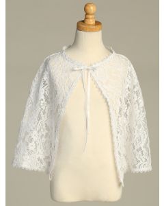 Lace Cape with Ribbon TIe