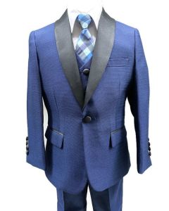  640 - Blue Textured Tuxedo