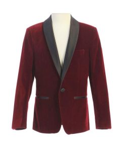 643 - Burgundy Velvet Jacket