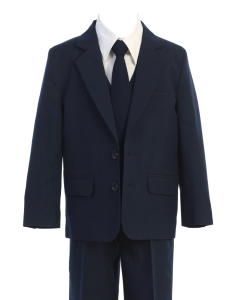140 - Navy Suit - Toddler, Boys Slim Fit & Husky Sizes