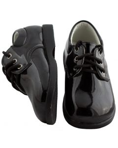 294 Boys Patent Leather Black Shoes