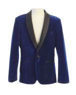 643 - Indigo Blue Velvet Jacket