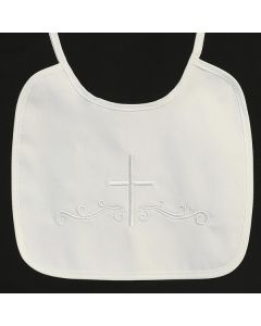 BB-1 - Cotton Bib with Embroidered Cross