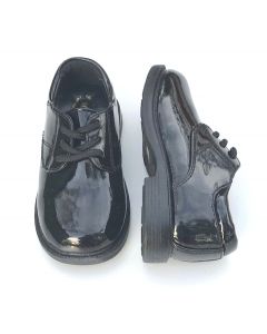 Boys Patent Leather Shoes Plain Black